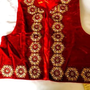 Velvet handmade vest. New